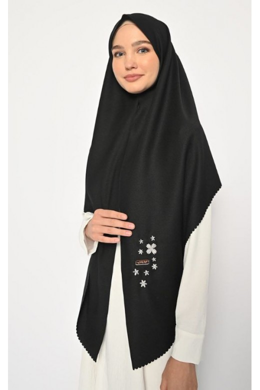 Pasmina Oval Azzura Instan Lasercut Black